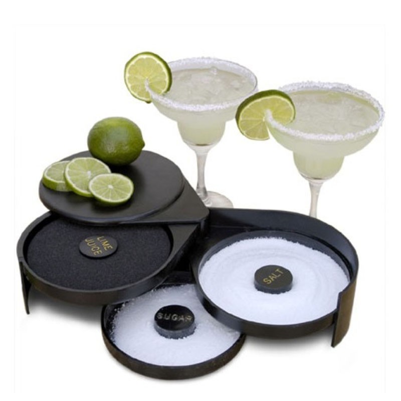 GLASS RIMMER Decorator with 3 Compartments