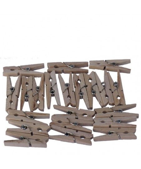 Mini Wooden Pegs NATUR, 50pcs - Cocktail Garnish