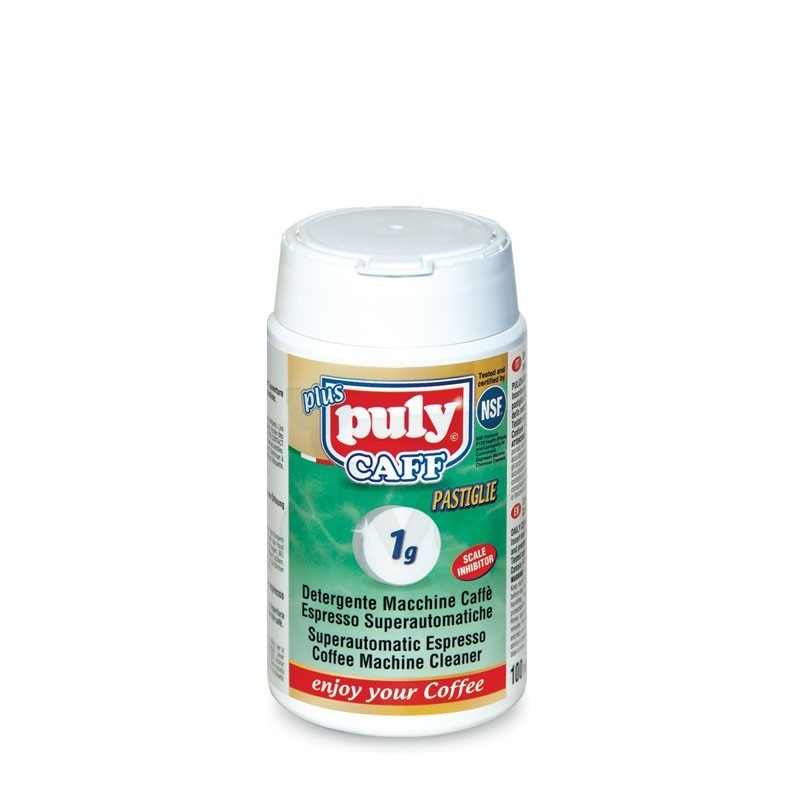 Single Dose [PULY] CAFF Plus TABLETS 100 *1g, for AUTOMATIC Espresso Machine Cleaning