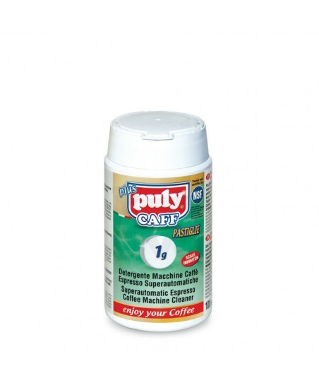 Single Dose [PULY] CAFF Plus TABLETS 100 *1g, for AUTOMATIC Espresso Machine Cleaning