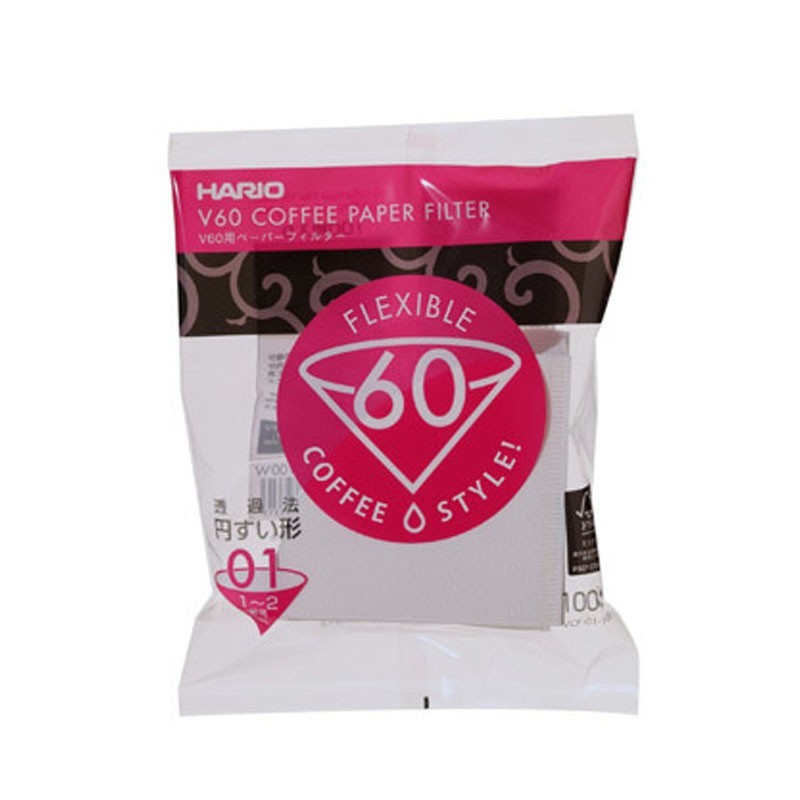 V60 Paper Filter, Size 01 [HARIO] VCF-01-100W, 100sheets
