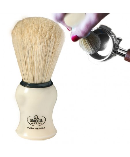 Cleaning Brush (Natural Bristles) for Coffee Portafilter [OMEGA]