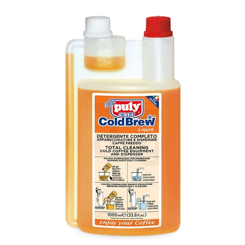 LIQUID Detergent [PULY] COLD BREW / NITRO 1L, for Alternative Coffee Equipment Cleaning