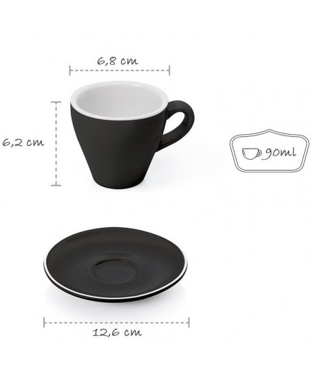 ESZPRESSZÓ Készlet [BARISTA LINE] FEKETE Porcelán, 90ml