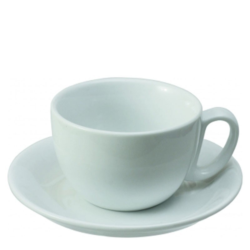 LATTE Set (Cup&Saucer) [BARISTA LINE] WHITE Porcelain