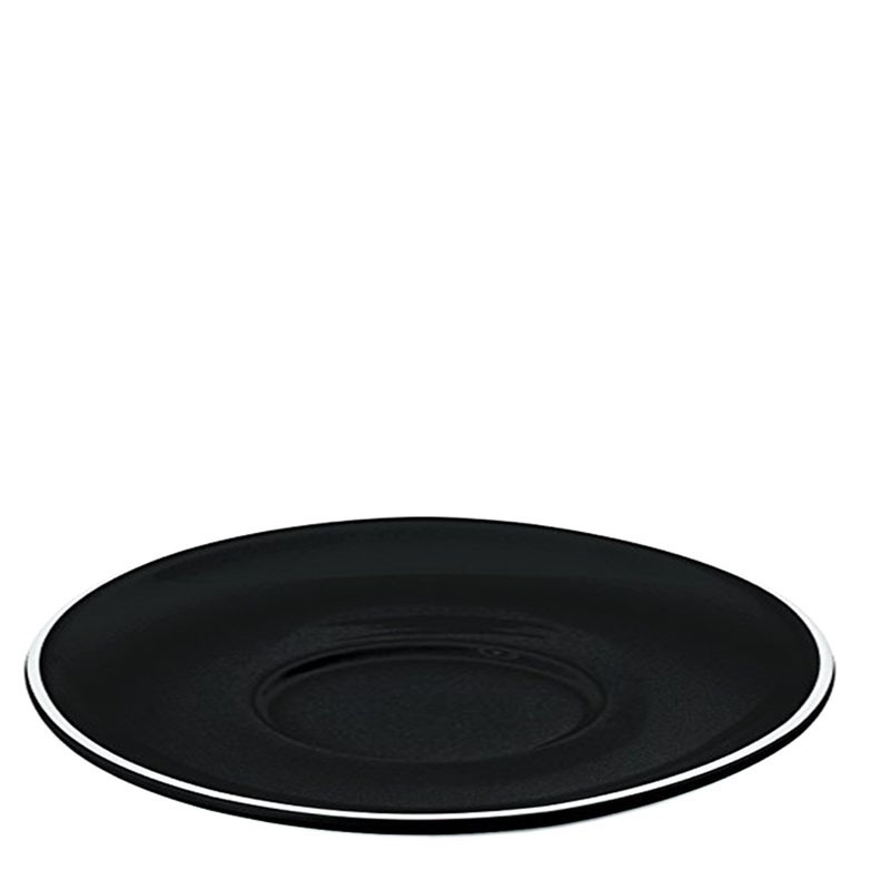 Saucer for CAPPUCCINO cup [BARISTA LINE] BLACK Porcelain