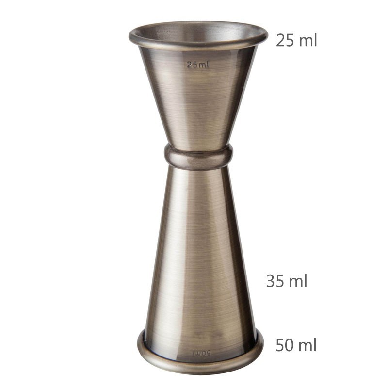 Jigger GINZA 25 /50 ml ANTIQUE [MEZCLAR] Japanese Style Cocktail Measure