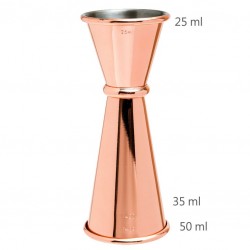 Jigger GINZA 25 /50 ml ROSE GOLD [MEZCLAR] Japanese Style Cocktail Measure 3181