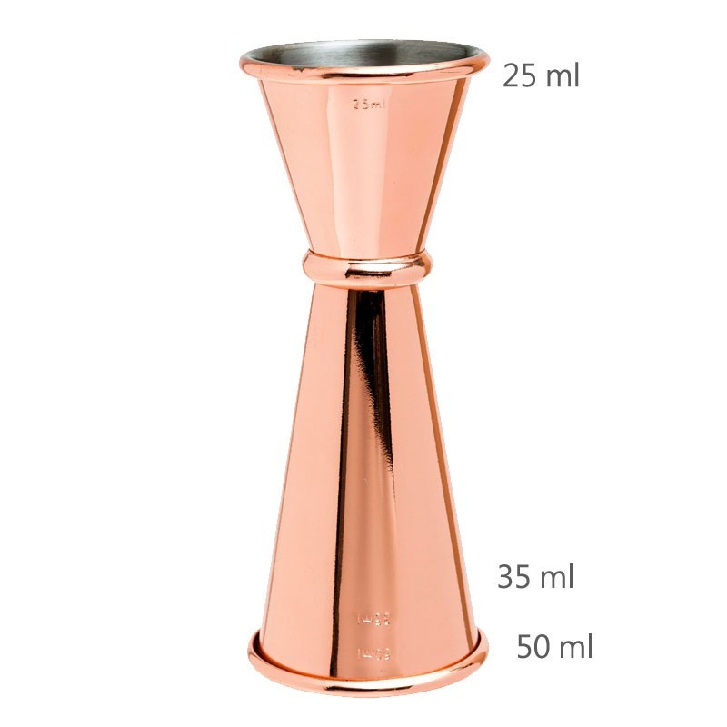Jigger GINZA 25 /50 ml ROSE GOLD [MEZCLAR] Japanese Style Cocktail Measure 3181