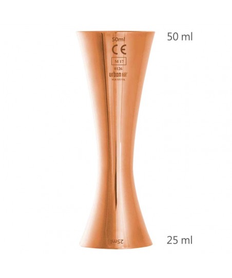 Jigger AERO 25 /50ml COPPER plated CE Marked [UrbanBAR] Volume Measure, Metal