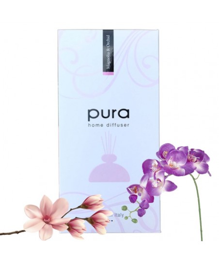 PURA PLATINUM, Pálcikás Légfrissítők (Ajándék dobozban), 250ml - Aroma diffúzor MAGNÓLIA & ORHIDEA
