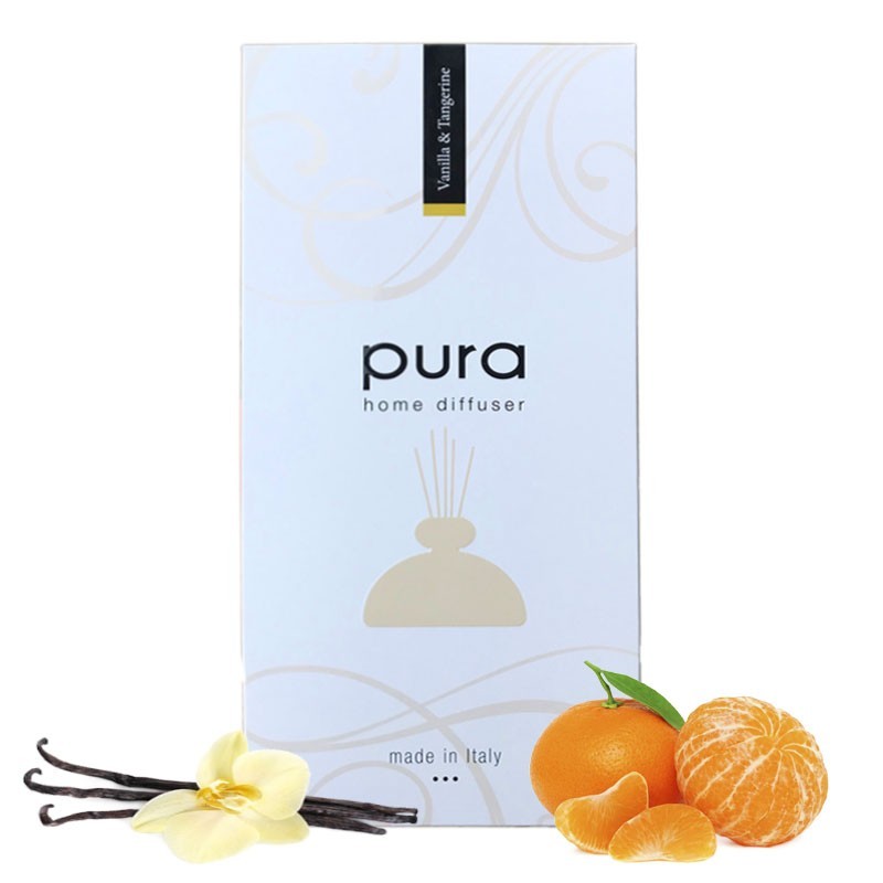 PURA PLATINUM, Pálcikás Légfrissítők (Ajándék dobozban), 250ml - Aroma diffúzor VANILIA & MANDARIN