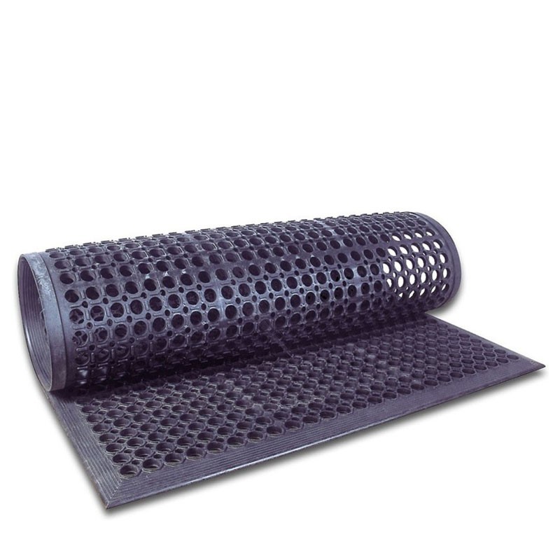 Floor Mat - Black Rubber, 152 .5 * 92 .5cm