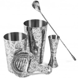 TATTOO 5-Piece Professional Cocktail Set [UrbanBAR] – Premium Gift Box