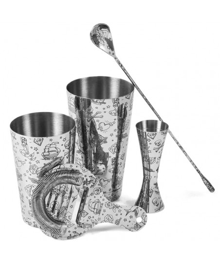 TATTOO Barware Set [UrbanBAR] 5 pieces, in Gift Box