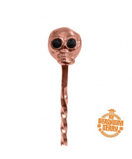 RÉZ színű, KOPONYA végű TIKI Bárkanál 33cm [COCKTAIL KINGDOM] BarSpoon