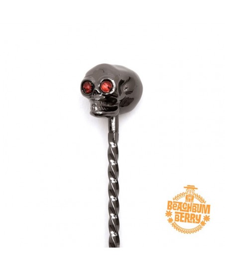 BarSpoon TIKI 33cm GunMETAL BLACK SKULL [Cocktail KINGDOM]