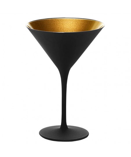ELEMENTS Black & Gold (Crystal) Martini (Y) glass [STÖLZLE] 240ml