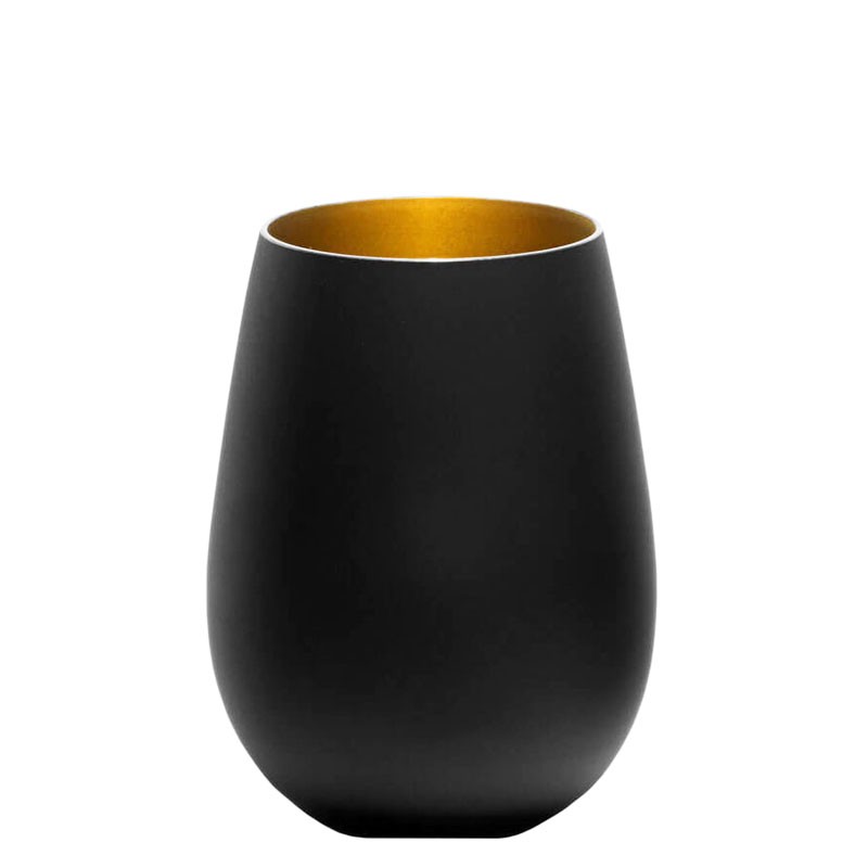 ELEMENTS Black & Gold Tumbler (Crystal) glass [STÖLZLE] 465ml
