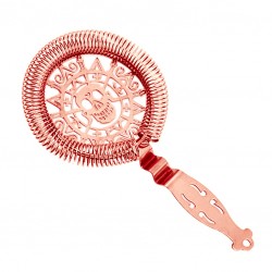 RÉZ színű Hawthorne Strainer SKULL [MEZCLAR] Koktél Spirálszűrő