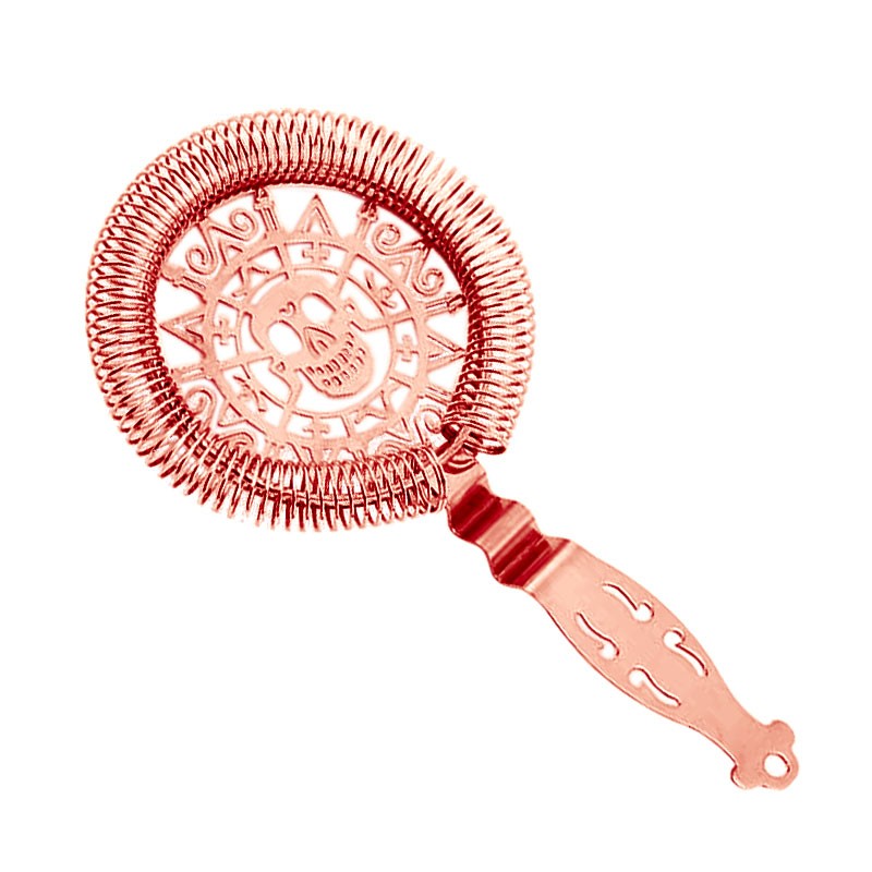 Hawthorne Strainer SKULL COPPER plated [MEZCLAR] Cocktail Strainer