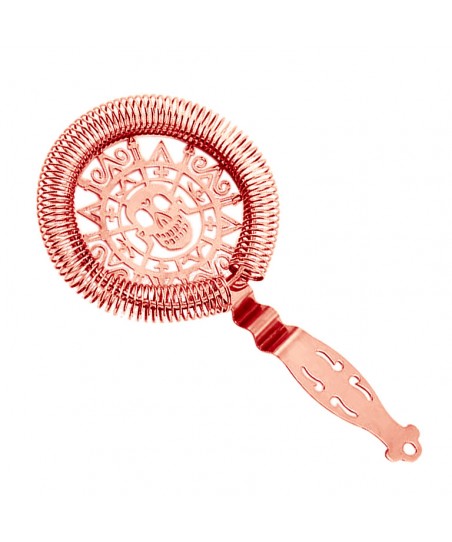 Hawthorne Strainer SKULL COPPER plated [MEZCLAR] Cocktail Strainer