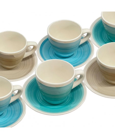 Set CAPPUCCINO Multicolor - ALMEIDA [TOGNANA] Ceramic, 210ml