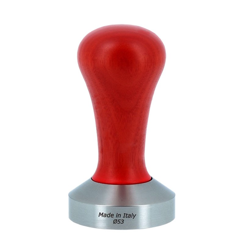 Coffee Tamper 53 Ø [MOTTA] with RED Wood Handle