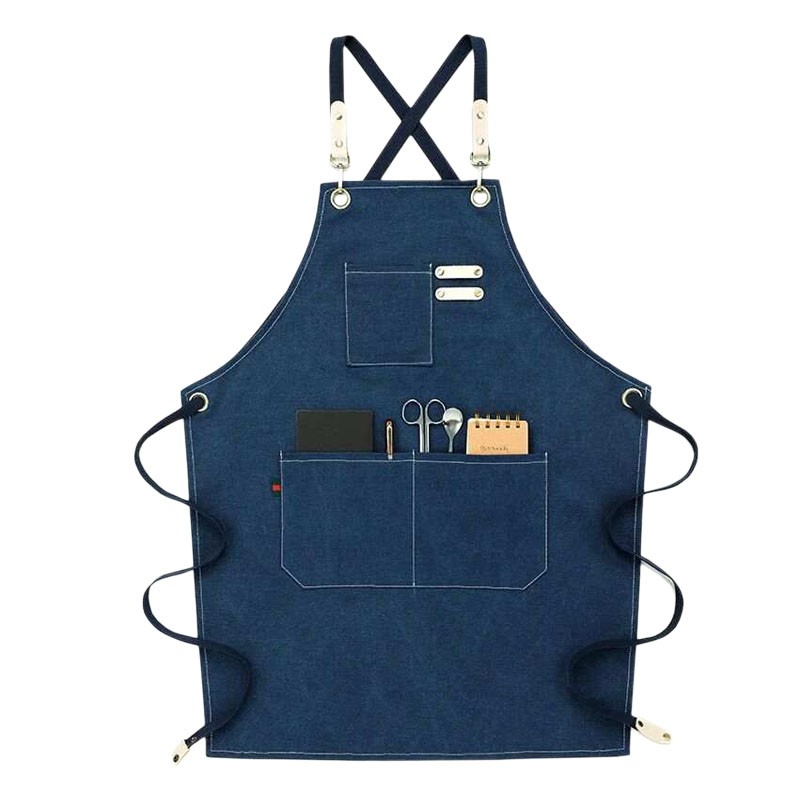 Canvas Apron [BARISTA LINE] blue