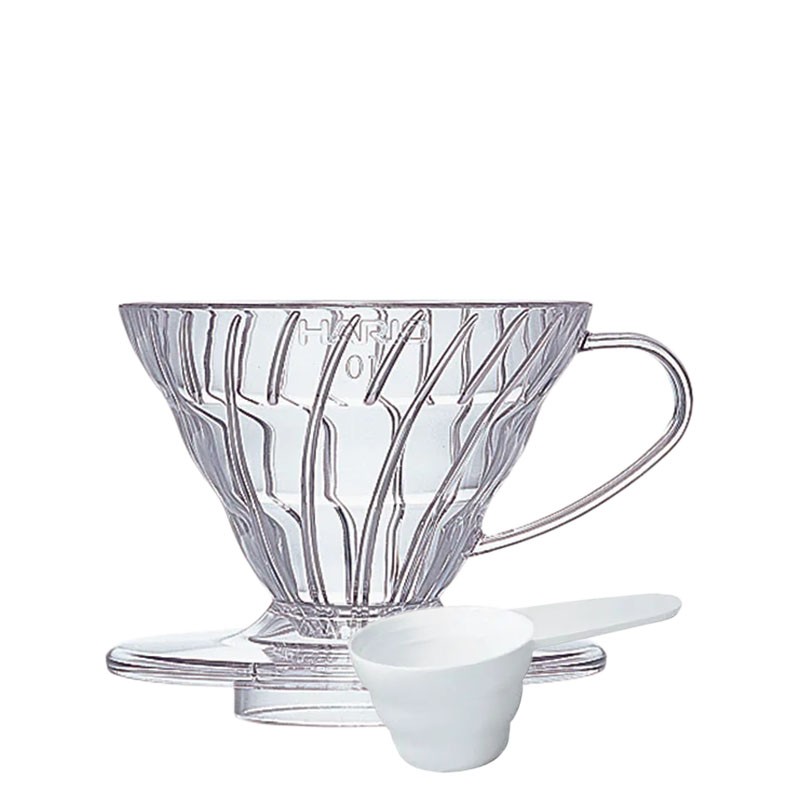 V60 Átlátszó Kávé Dripper [HARIO] VD-01T Műanyag