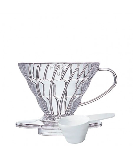 V60 Átlátszó Kávé Dripper [HARIO] VD-01T Műanyag
