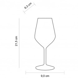 TRITAN (Polycarbonate) Wine glass (Dimensions) 470ml