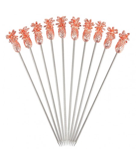 PINEAPPLE Garnish Pick (10pcs Set!) COPPER Plated, Reusable
