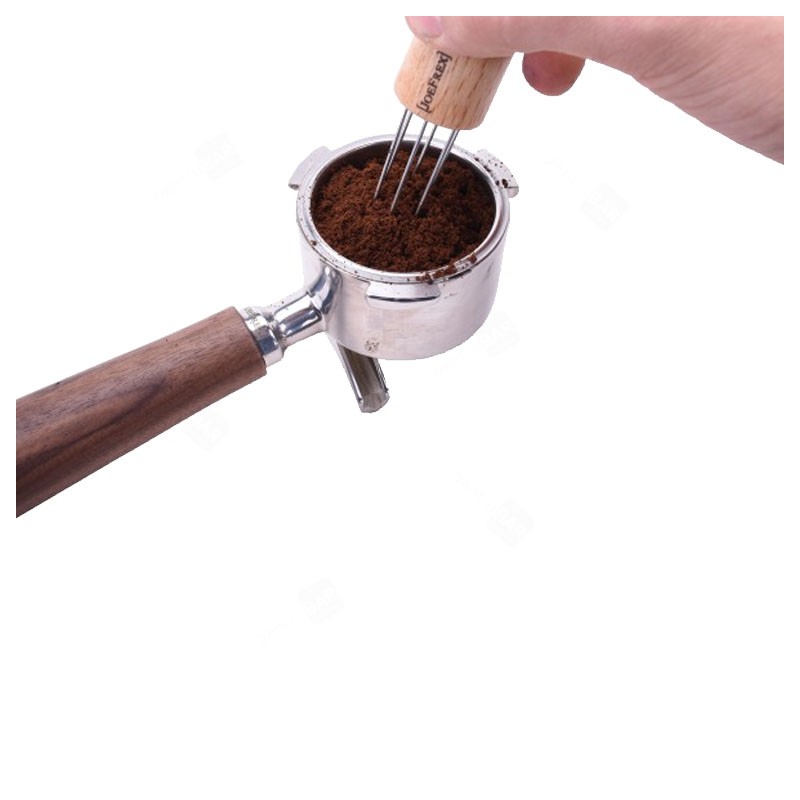 WDT Tool 6 Tűvel [JoeFrex] Kávé Örlemény Keverő Fa Nyéllel