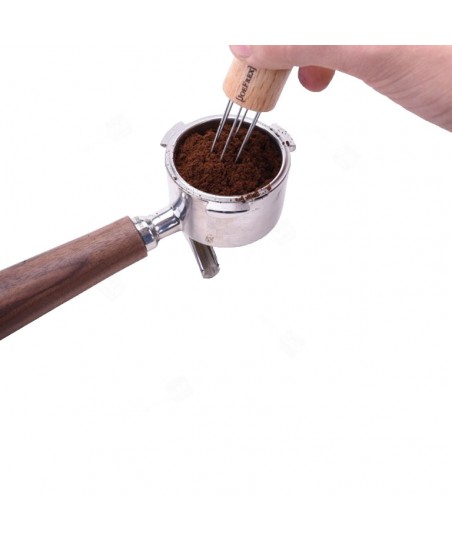 WDT Tool 6 Tűvel [JoeFrex] Kávé Örlemény Keverő Fa Nyéllel