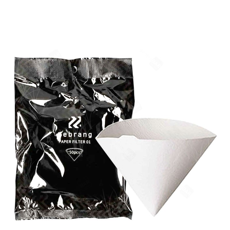 01-es méretű V60 ZEBRANG Fehér Papírszűrő [HARIO] ZB-VCF-01-50W, 50 db
