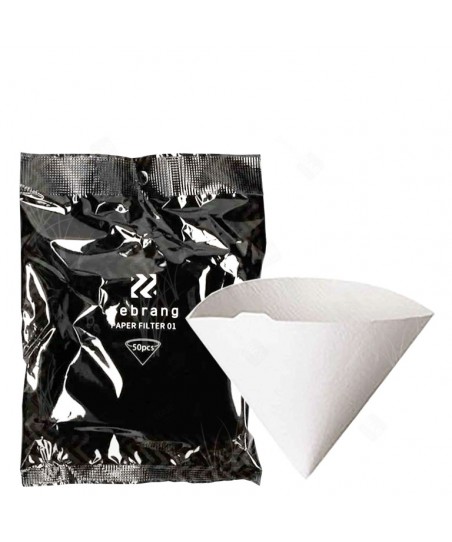 01-es méretű V60 ZEBRANG Fehér Papírszűrő [HARIO] ZB-VCF-01-50W, 50 db