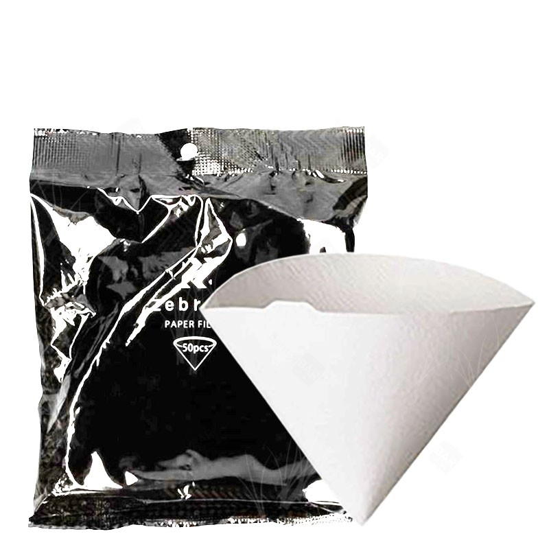 ZEBRANG V60 Paper Filter, Size 02 [HARIO] ZB-VCF-02-50W, 50 sheets