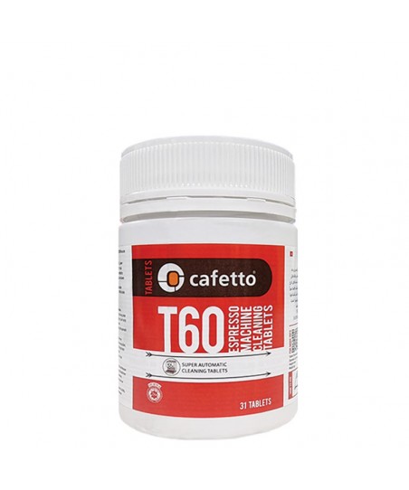 Single Dose [CAFETTO] T60 TABLETS 31 *6g, for AUTOMATIC Espresso Machine Cleaning