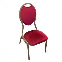 RAKÁSOLHATÓ Éttermi szék - Piros Szövet és Fém Váz