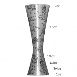 AERO Jigger 1oz/2oz TATTOO [UrbanBAR] Professional Cocktail Measure