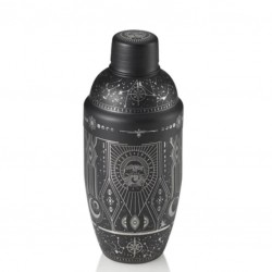 MANHATTAN koktél Shaker NOCTURN TATTOO, FEKETE - 500ml