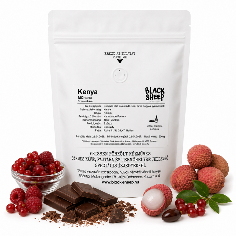 KENYA MCHANA [BLACK SHEEP] Szemes Kávé 200g