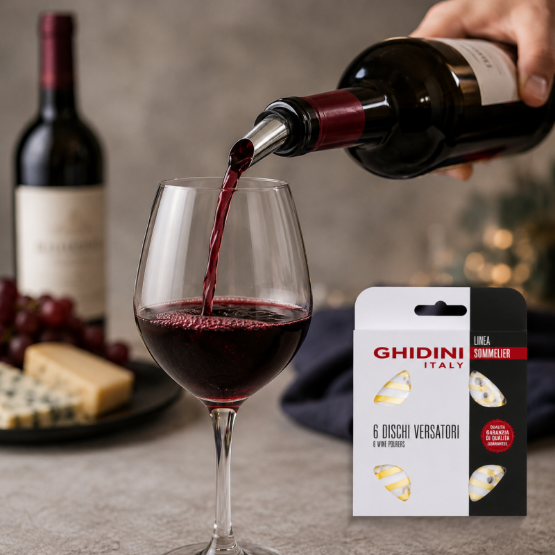DROP STOP for WINE (Set of 6 pcs.) [GHIDINI] Anti-Drip Pouring Disc