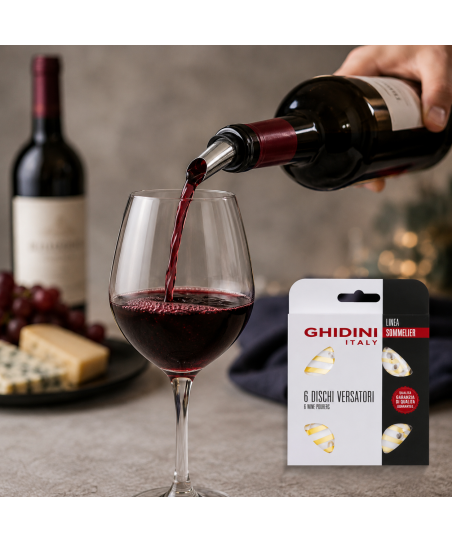 DROP STOP for WINE (Set of 6 pcs.) [GHIDINI] Anti-Drip Pouring Disc