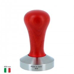 Coffee Tamper Ø58 mm [MOTTA] with RED Wooden Handle