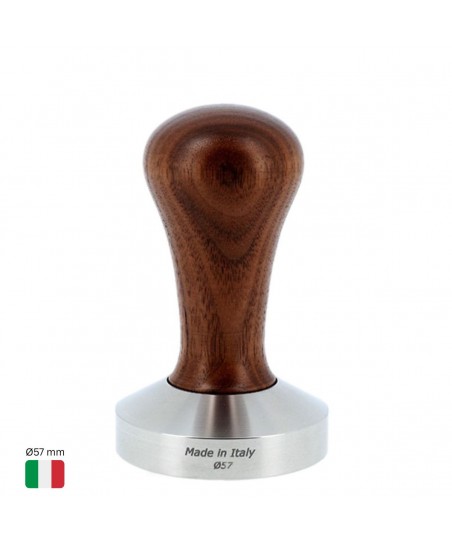 Coffee Tamper Ø57 mm [MOTTA] with ITALIAN WALNUT Wooden Handle
