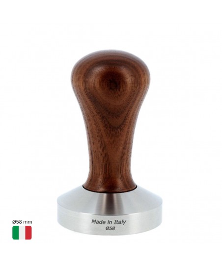 Coffee Tamper Ø58 mm [MOTTA] with ITALIAN WALNUT Wooden Handle