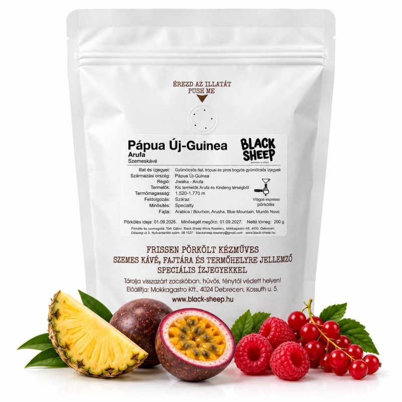 PÁPUA ÚJ-GUINEA ARUFA BLACK SHEEP Specialty Szemes Kávé 200g