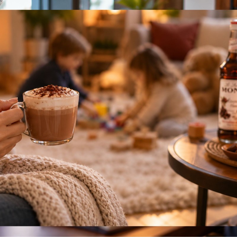 MONIN Chocolate Syrup 700ml – Chocolate Babyccino and Family Time at Home